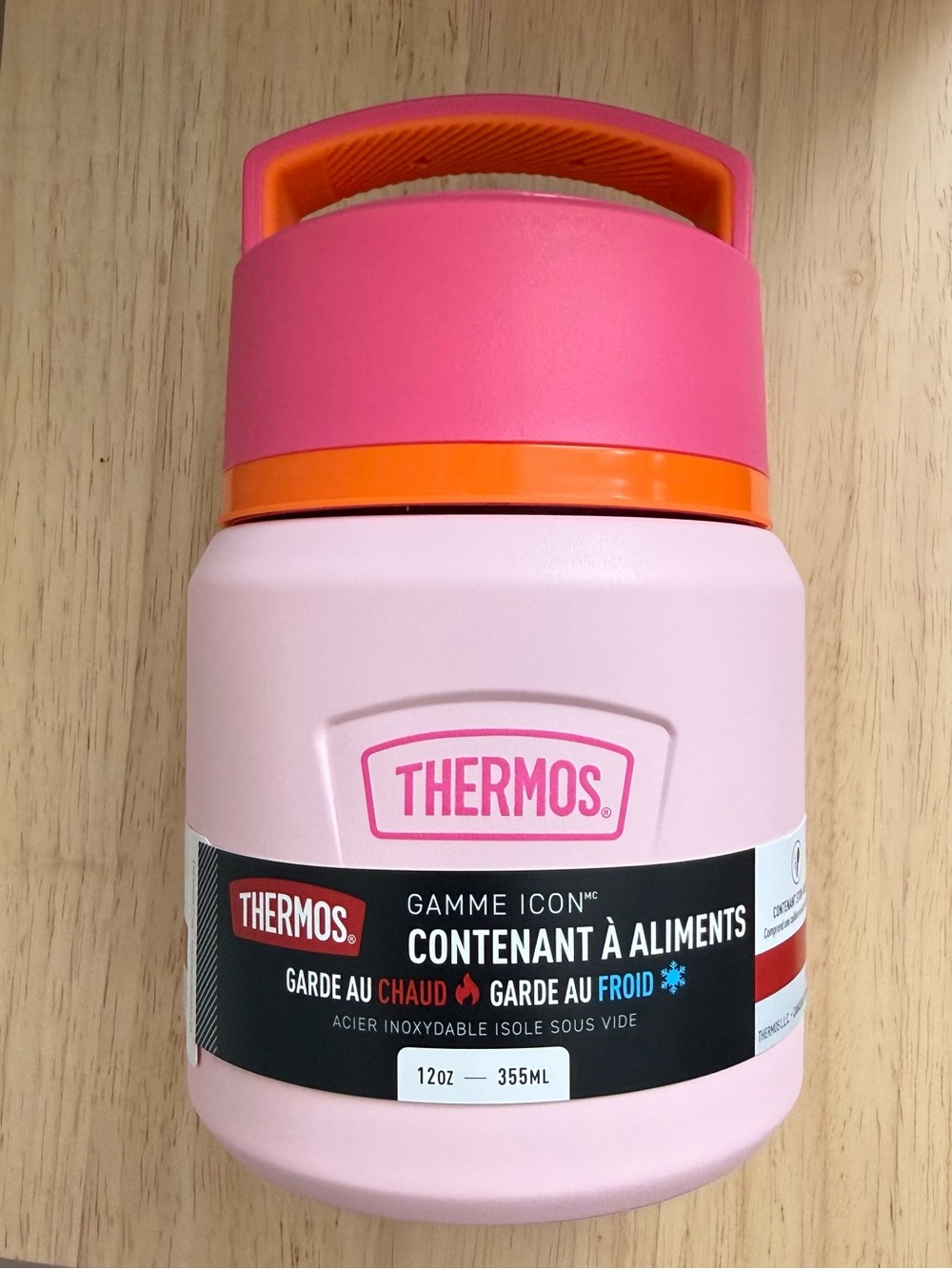 Thermos Pink with Orange Accent Insulated Food Container - Thermos